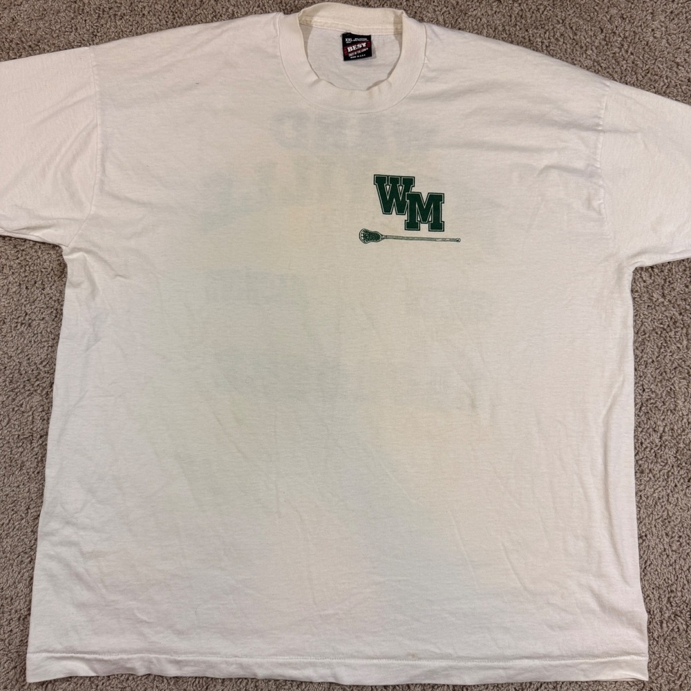 Fruit of the Loom Lacrosse T-Shirt Mens XXL White Good Ward Melville Vintage